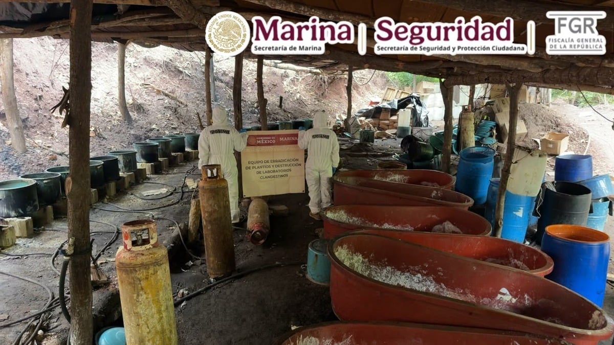 Desmantelan narcolaboratorio en Durango y decomisan más de una tonelada de droga