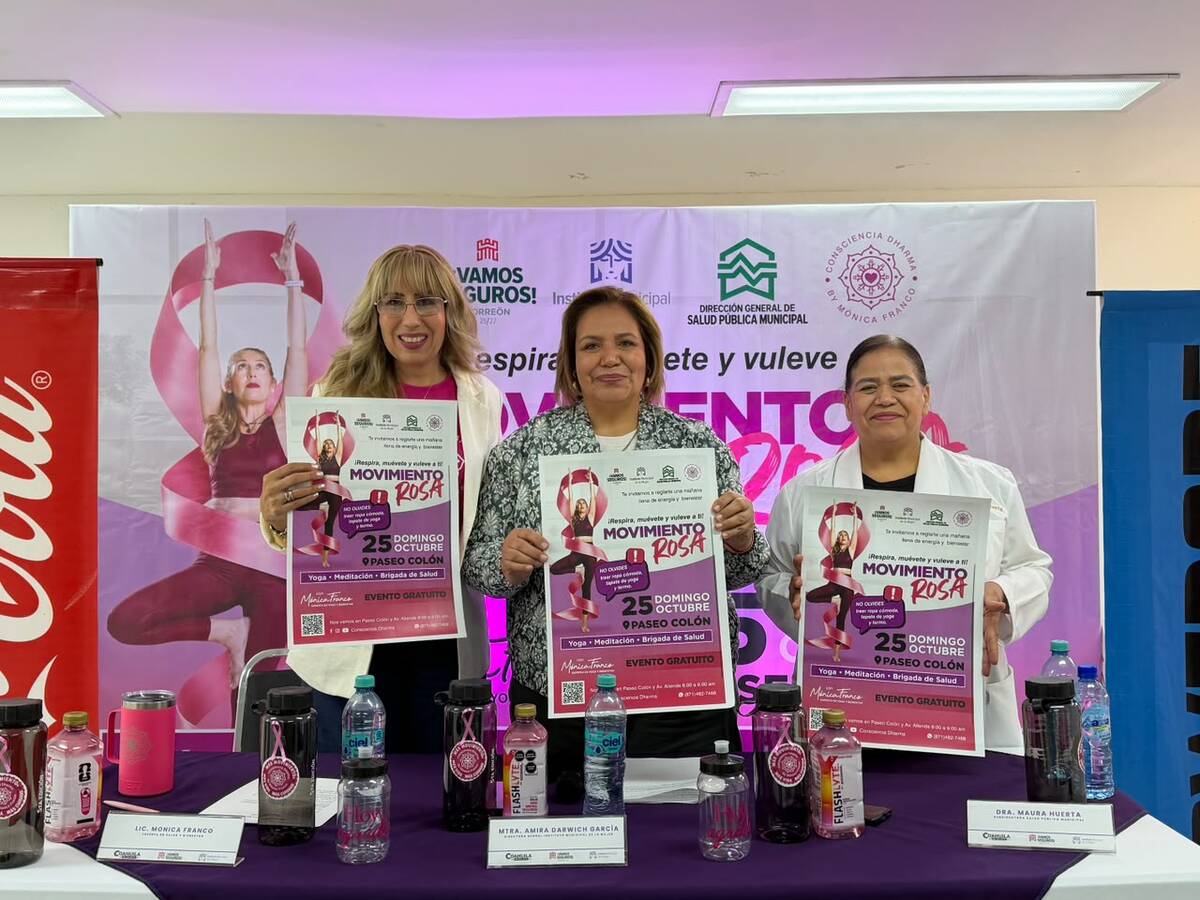 Instituto Municipal de la Mujer impulsa “Movimiento Rosa” en Torreón
