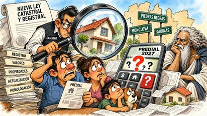 Cronos - Caricatura editorial... Nueva ley catastral: ¿Predial por las nubes?