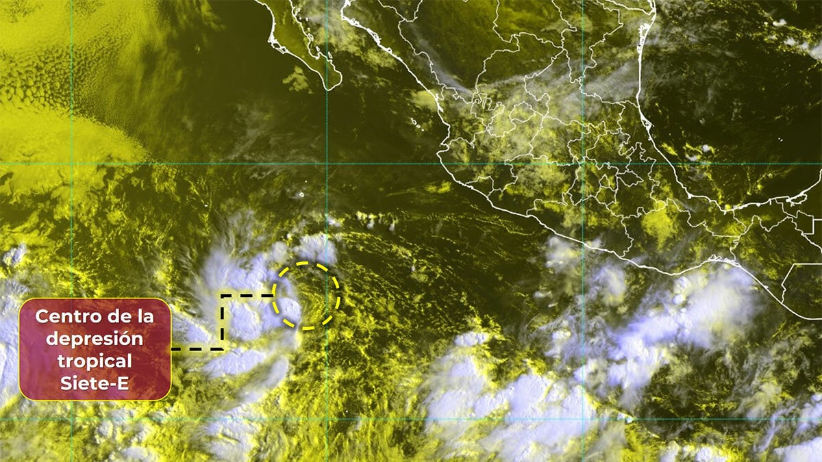 SMN vigila la depresión tropical Veintidós-E al sur de Acapulco