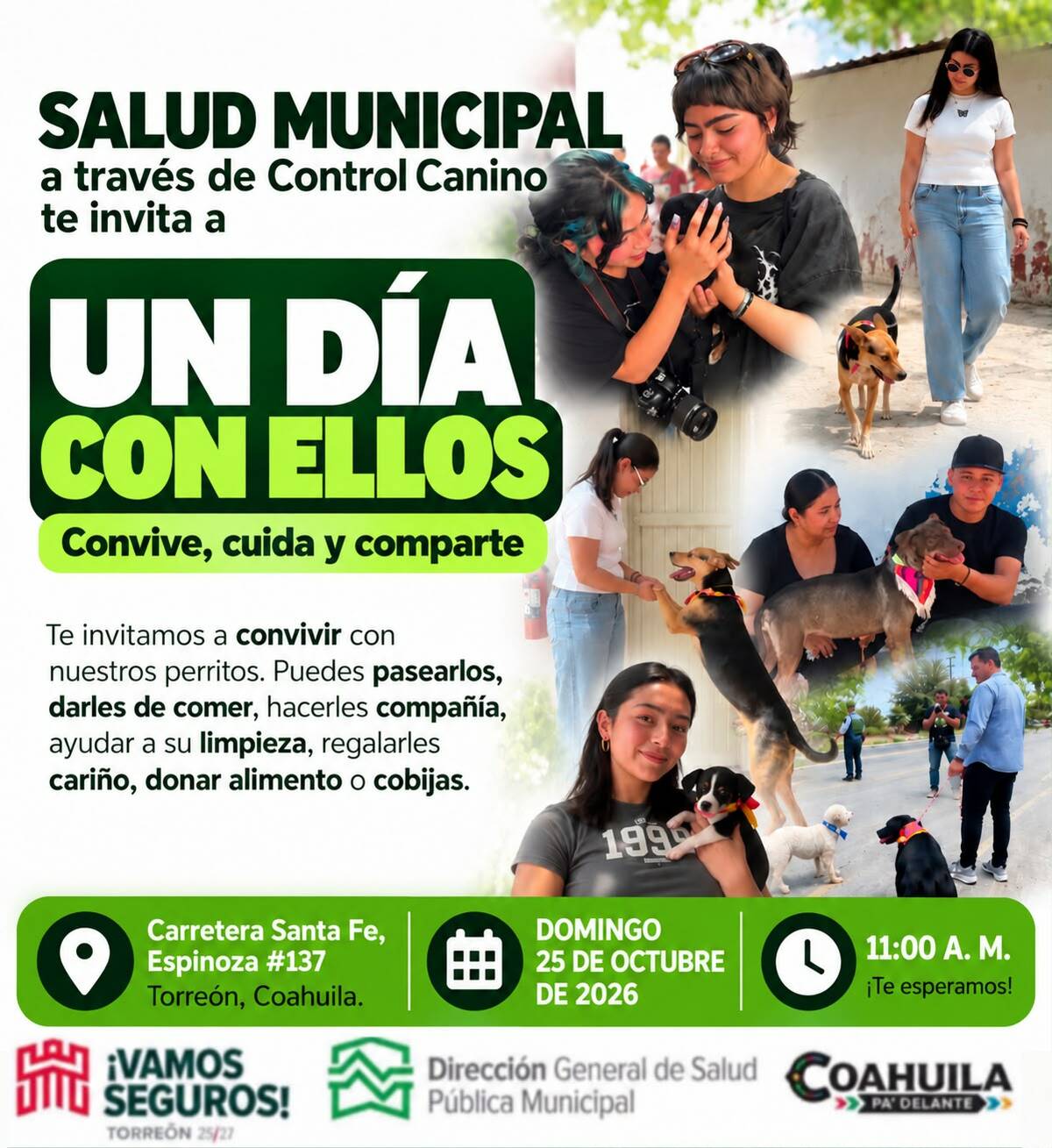 Convocan a la jornada “Un día con ellos” en Control Canino 