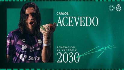    Santos Laguna llegó a un acuerdo con el guardameta Carlos Acevedo para extender su contrato con la institución hasta el año 2030, informó el club