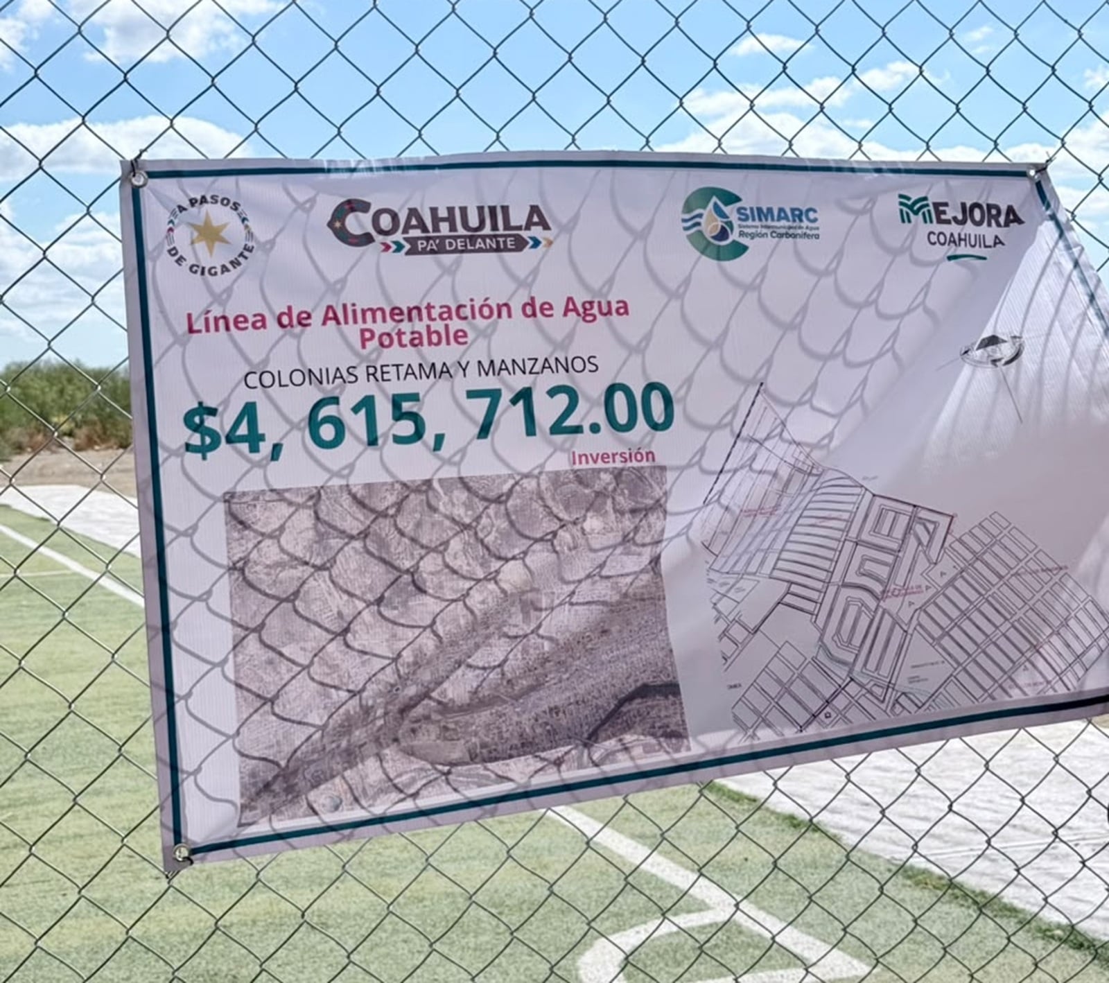 Entregan obra de agua potable en Los Manzanos y La Retama