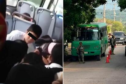 Un ataque armado contra una unidad urbana movilizó a fuerzas federales y estatales en el municipio sinaloense.  Un autobús urbano que transportaba estudiantes