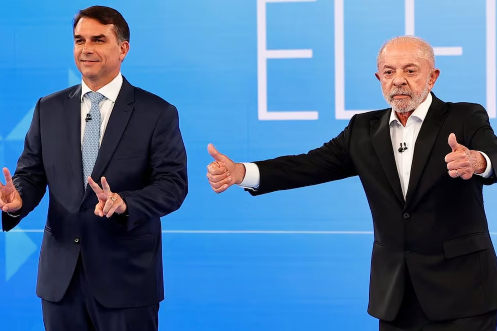 Lula y Flávio Bolsonaro chocan en debate previo a elecciones en Brasil