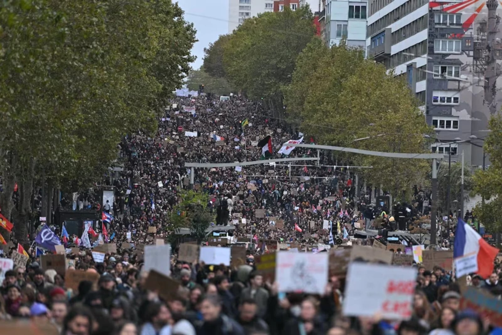 Francia registra 135 detenidos durante nuevas protestas contra el costo de vida