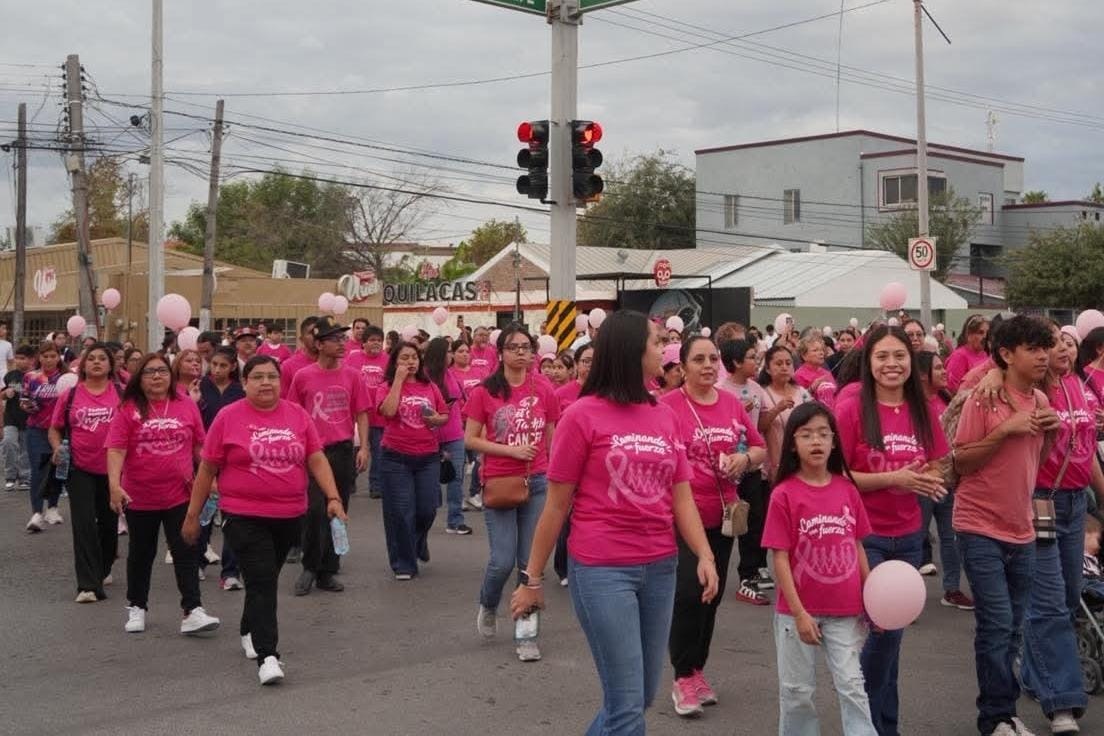 Caminata del GAC reúne a cientos en apoyo a la lucha contra el cáncer en Piedras Negras