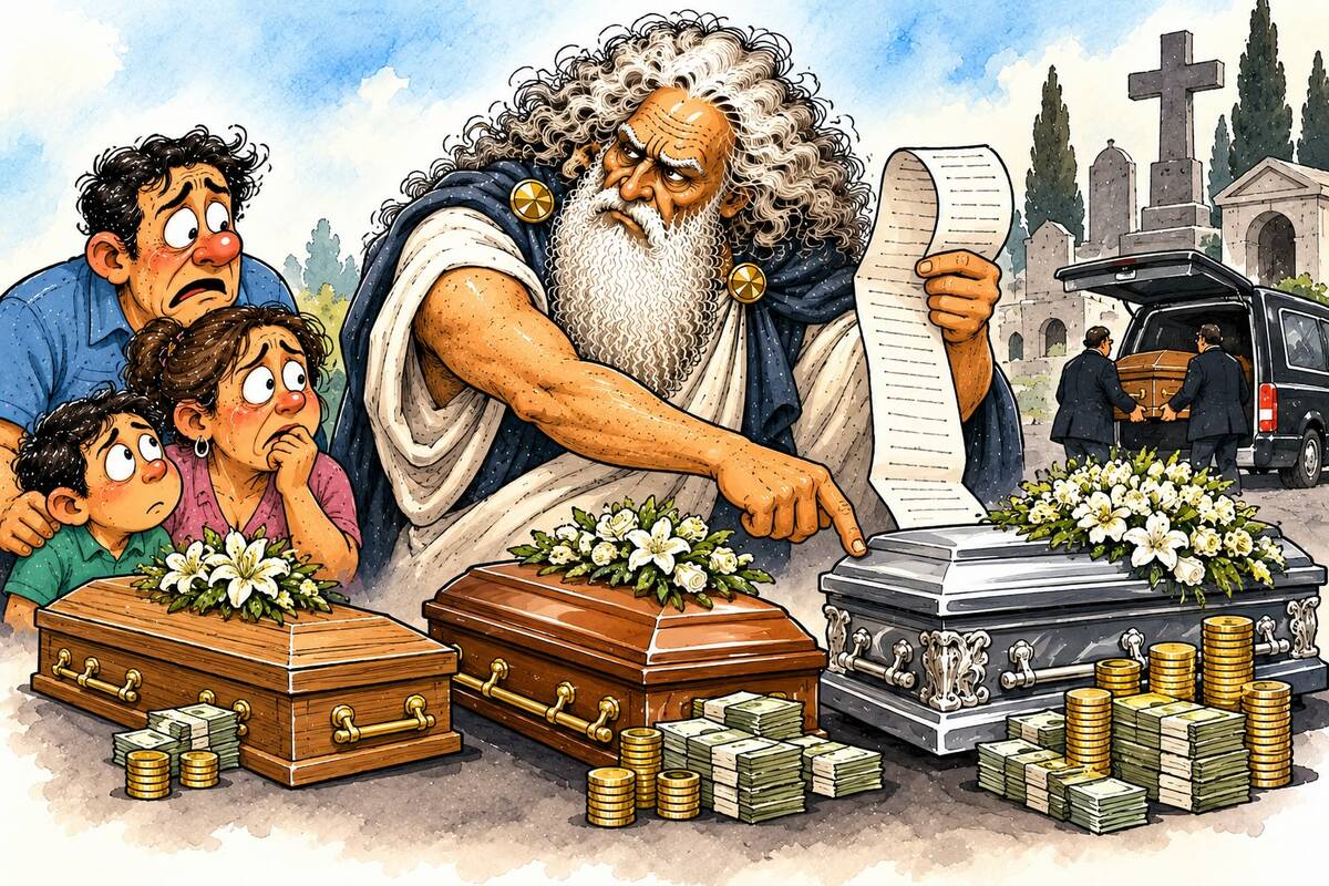 Caricatura editorial... Hasta morir cuesta caro