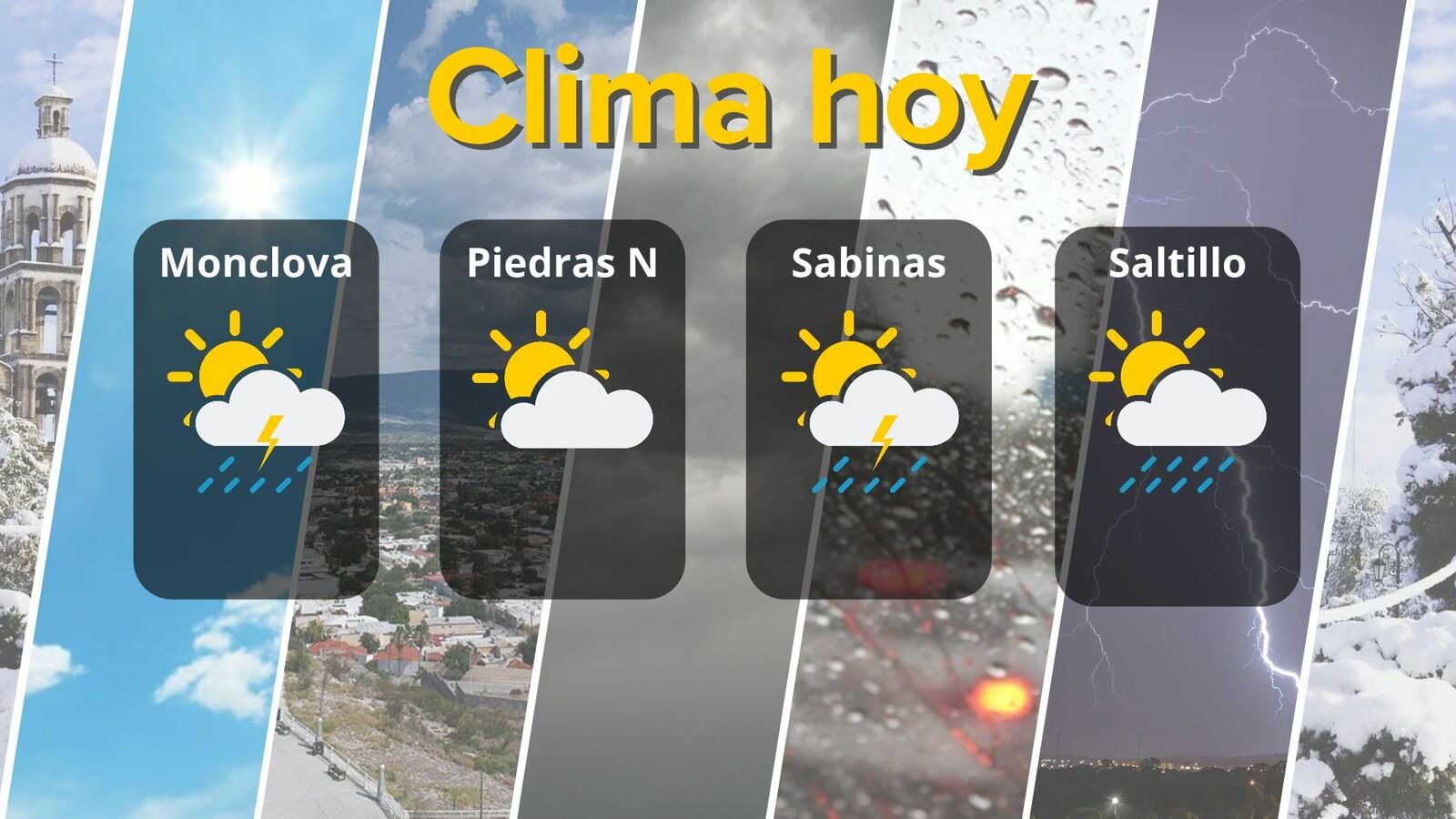 Clima en Coahuila: prevén lluvias y tormentas en Monclova, Sabinas y Saltillo