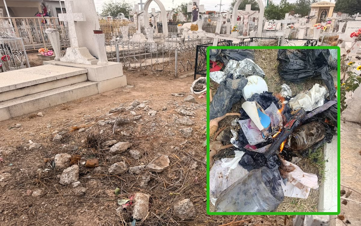 Hallan objetos de presunta brujería en panteón municipal de Nueva Rosita