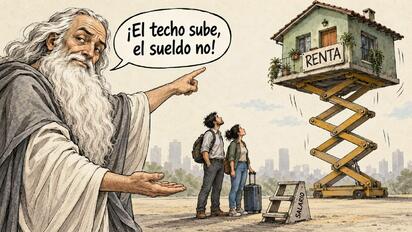 Cronos - Caricatura editorial... Un techo cada vez más lejos