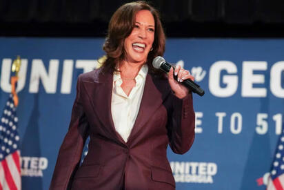 La exvicepresidenta participó en un acto en Georgia junto al senador Jon Ossoff, cuya reelección es considerada clave para los