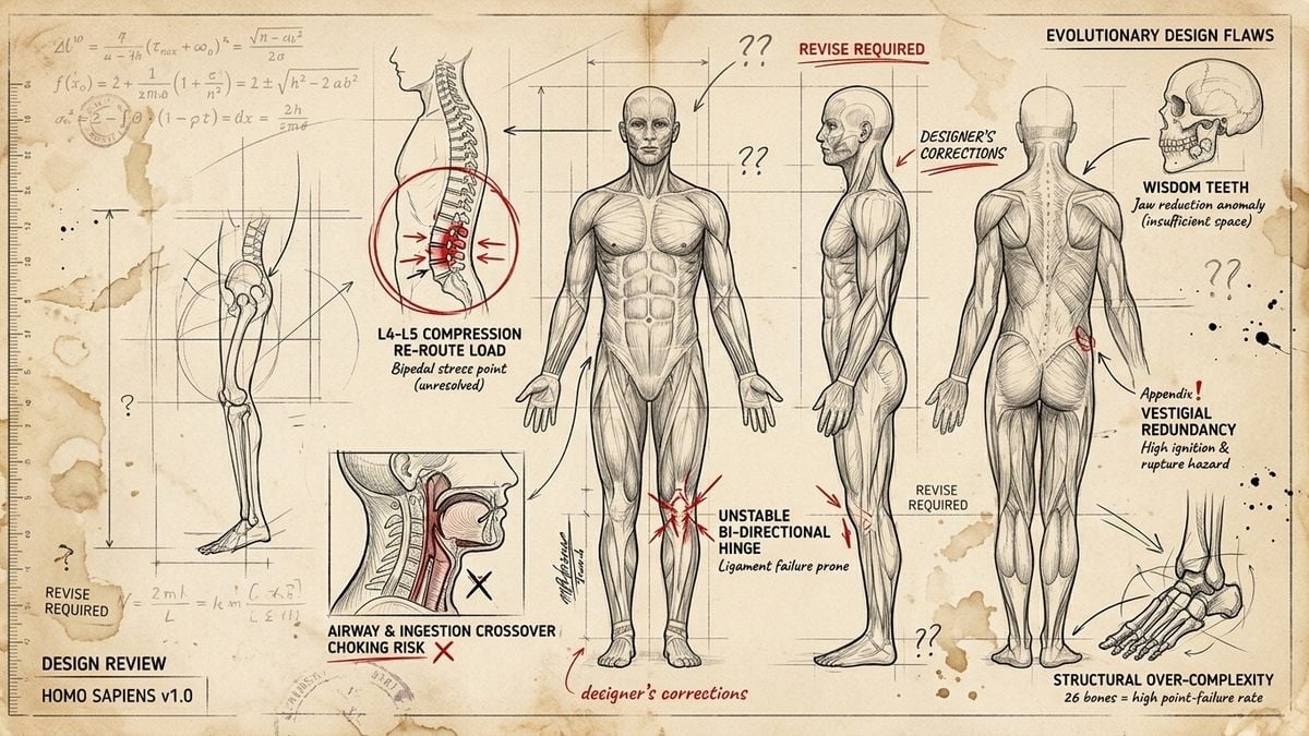 12 particularidades de la anatomía humana que reflejan nuestra evolución