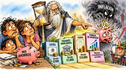 Cronos - Caricatura editorial... Ahorros contra reloj.