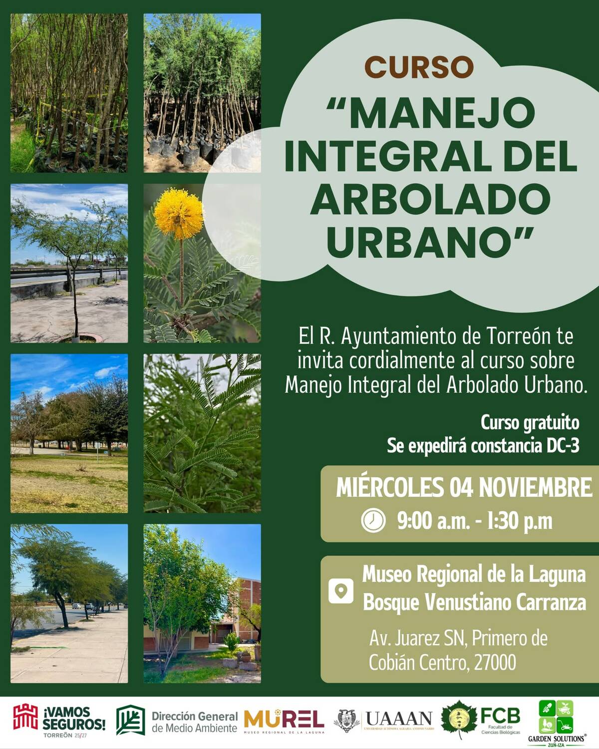 Invita Dirección de Medio Ambiente a curso gratuito de manejo integral del arbolado urbano en Torreón